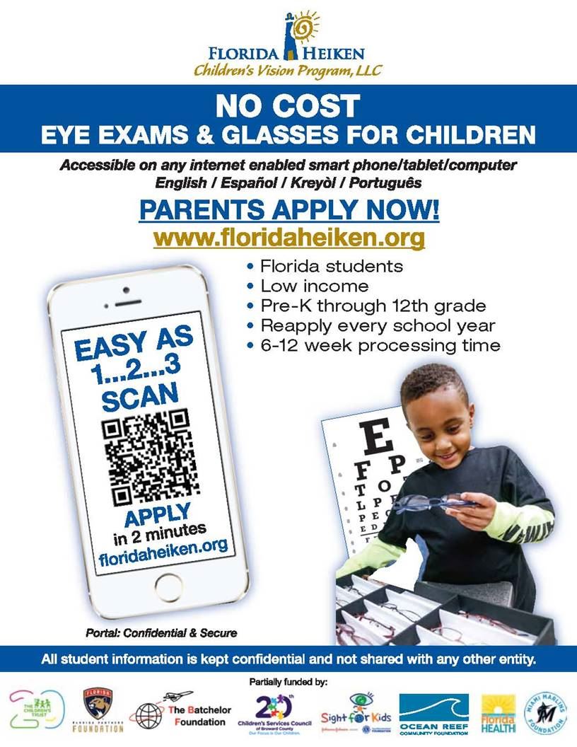  No Cost Florida Heiken Vision Program - Apply now!